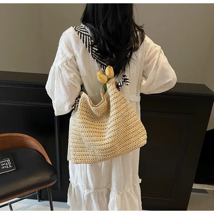 Women Woven Beach Bag Large Capacity Single Shoulder — feature 20