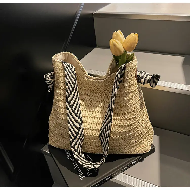 Women Woven Beach Bag Large Capacity Single Shoulder — feature 21