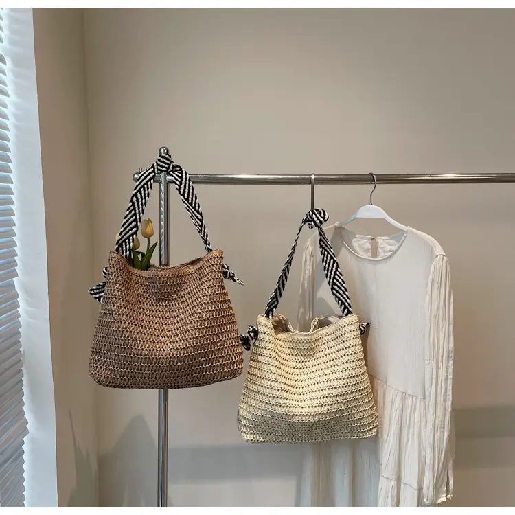 Women Woven Beach Bag Large Capacity Single Shoulder — feature 6