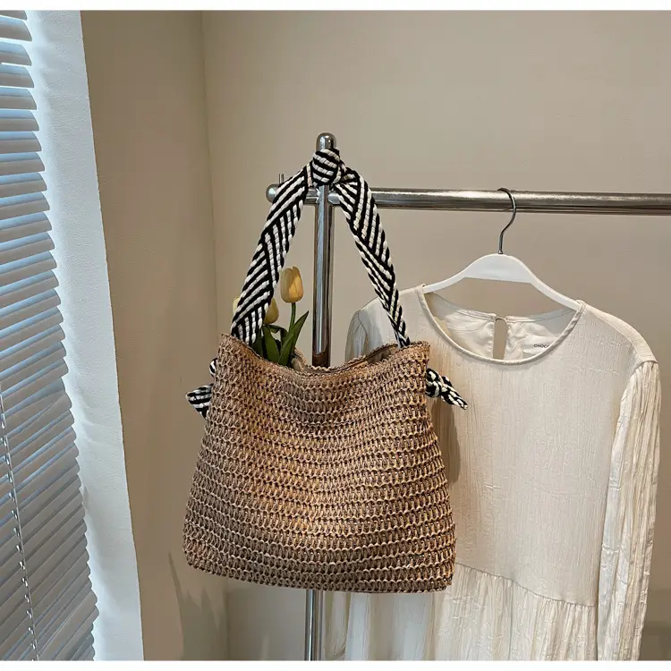 Women Woven Beach Bag Large Capacity Single Shoulder — feature 8