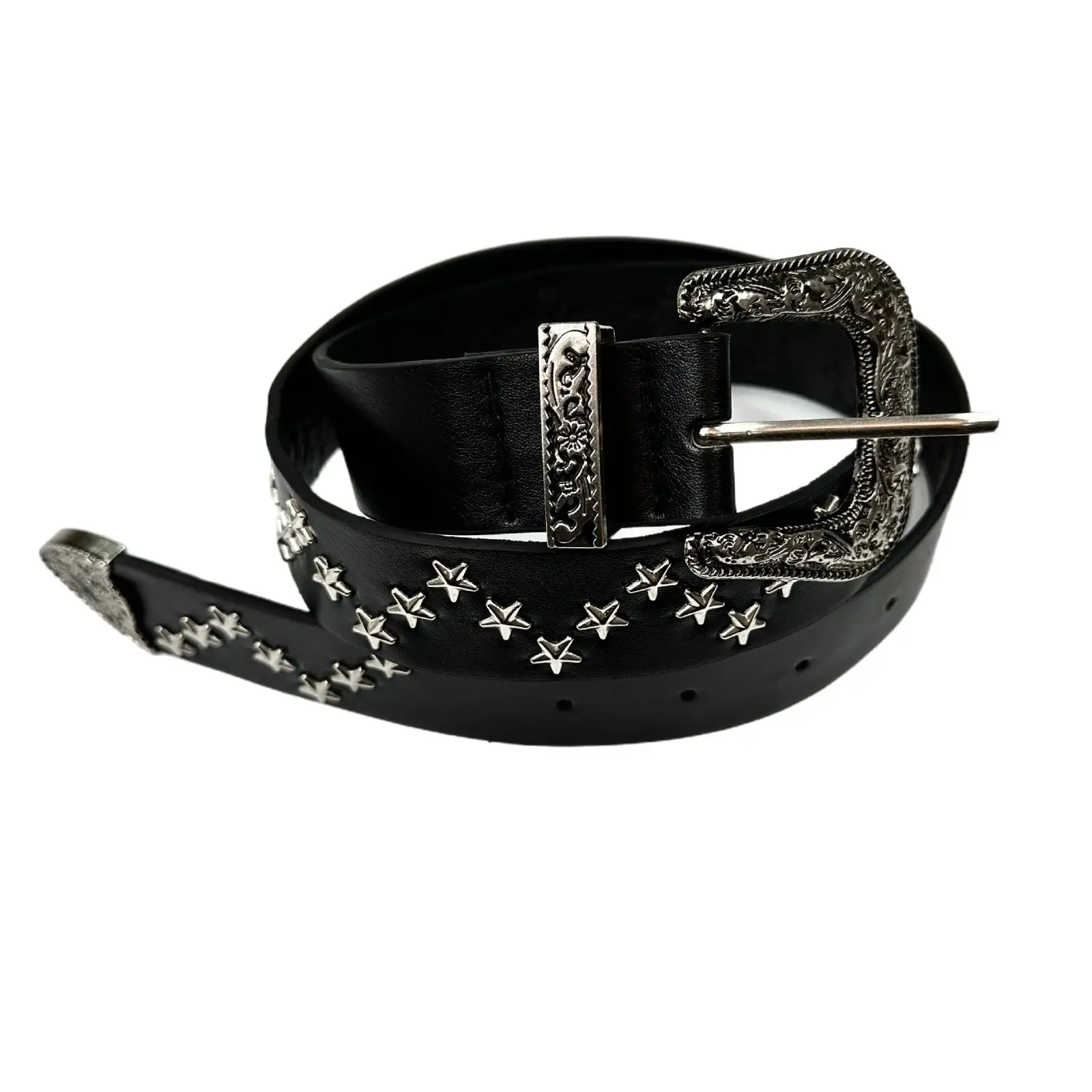 Women European American Y2K Belt Leather Chain Rhinestone High Waist - Image 6
