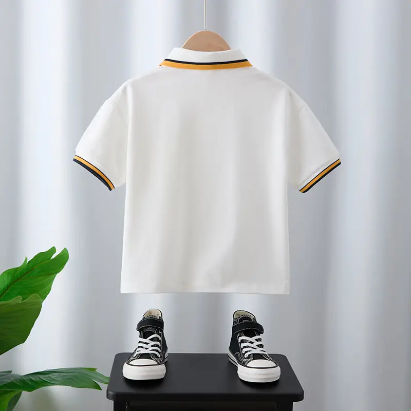 Boys Pure Cotton Summer T-Shirt Neon Yellow 2025 - Image 2