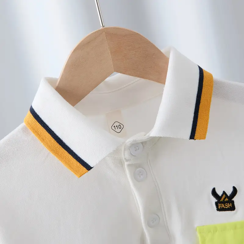 Boys Pure Cotton Summer T-Shirt Neon Yellow 2025 - Image 3
