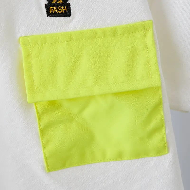 Boys Pure Cotton Summer T-Shirt Neon Yellow 2025 - Image 4