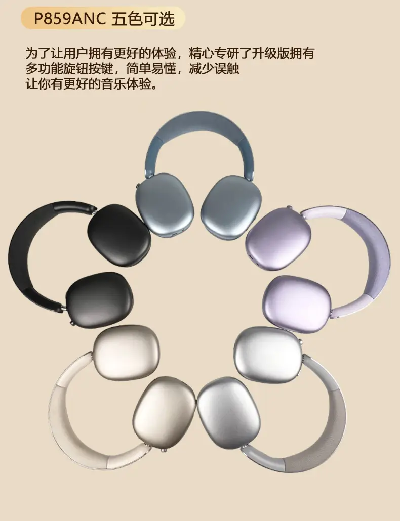 True ANC Wireless Bluetooth Headset Silver Ultra Long Battery — feature 12