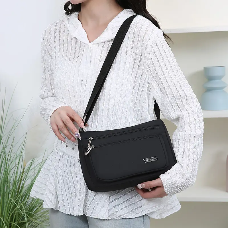 Pink Multi-Compartment Shoulder Bag for Women - Image 11
