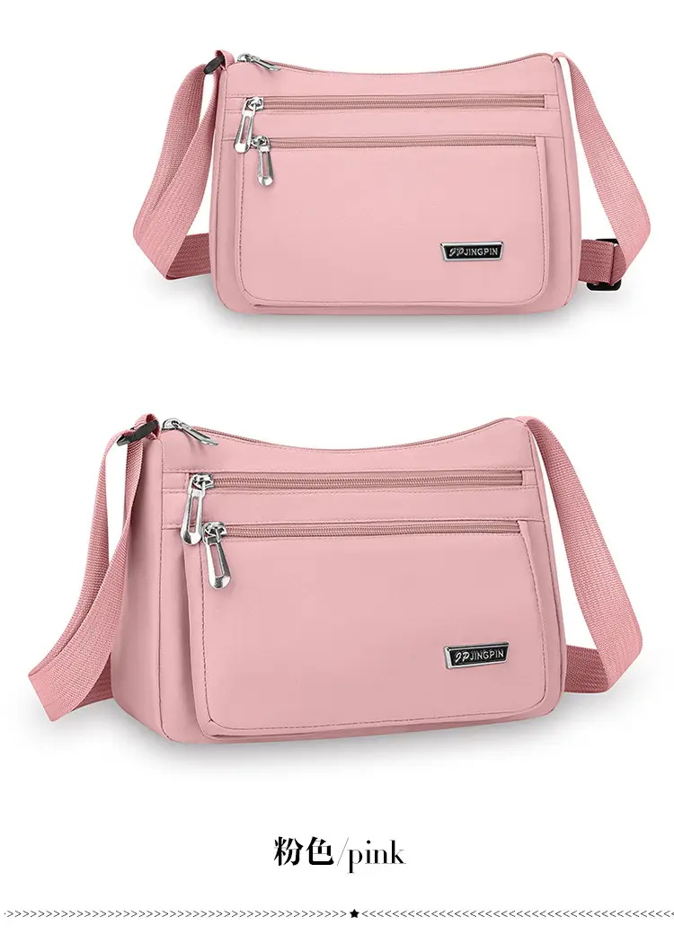 Pink Multi-Compartment Shoulder Bag for Women — feature 10