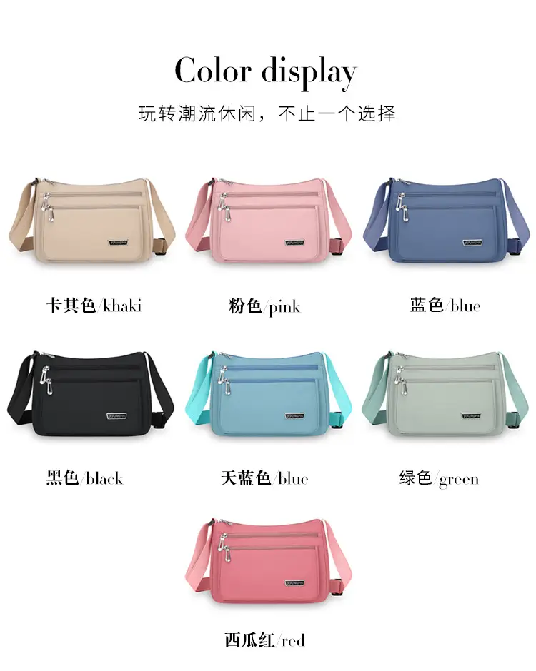 Pink Multi-Compartment Shoulder Bag for Women — feature 4