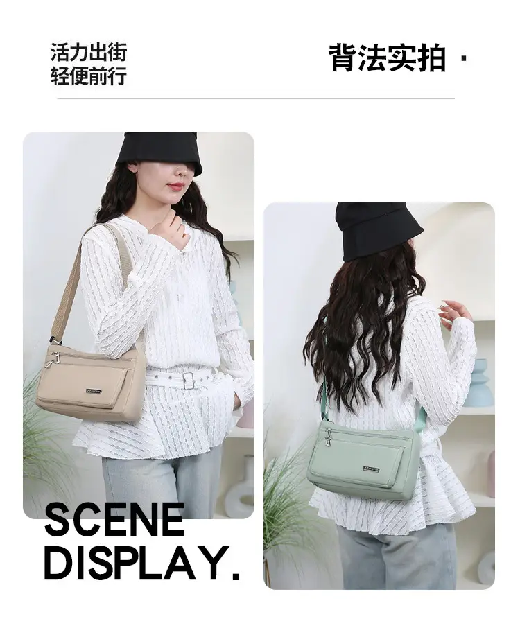 Pink Multi-Compartment Shoulder Bag for Women — feature 6