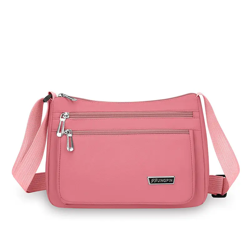 Pink Multi-Compartment Shoulder Bag for Women - Image 7