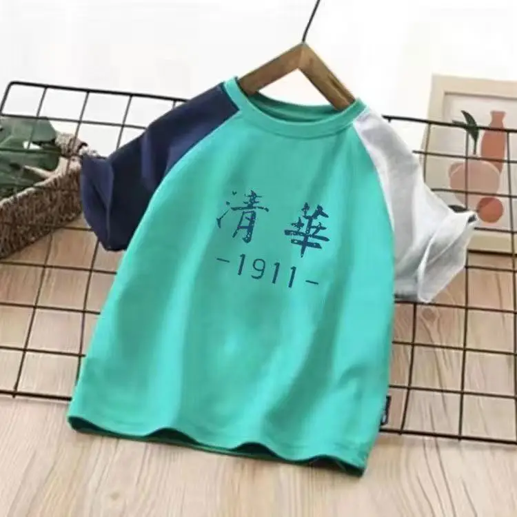 2025 Summer Boys Cotton T-Shirt Navy Blue Medium Large — feature 7