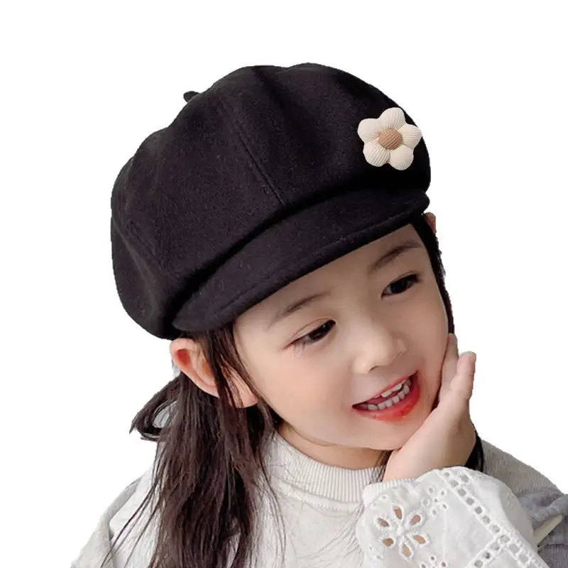 Girls Peaked Cap Winter Warm Windproof Kids
