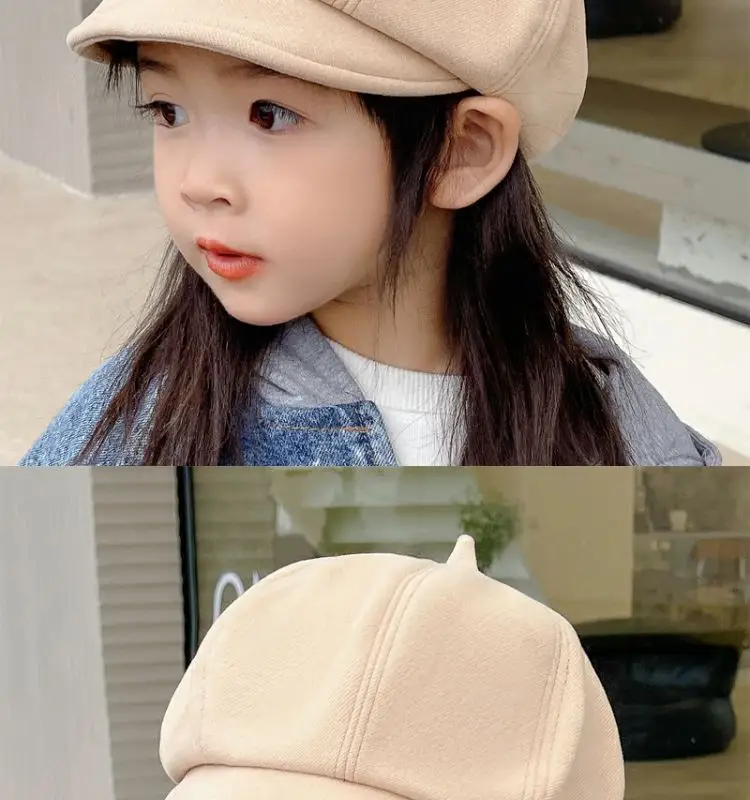 Girls Peaked Cap Winter Warm Windproof Kids — feature 12