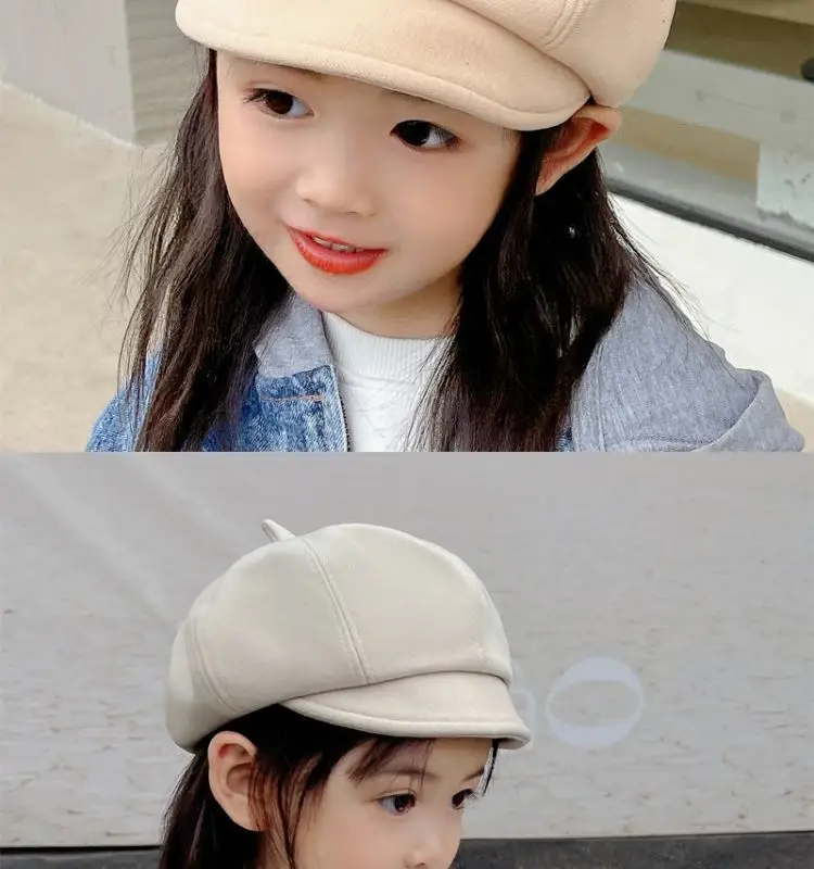Girls Peaked Cap Winter Warm Windproof Kids — feature 13
