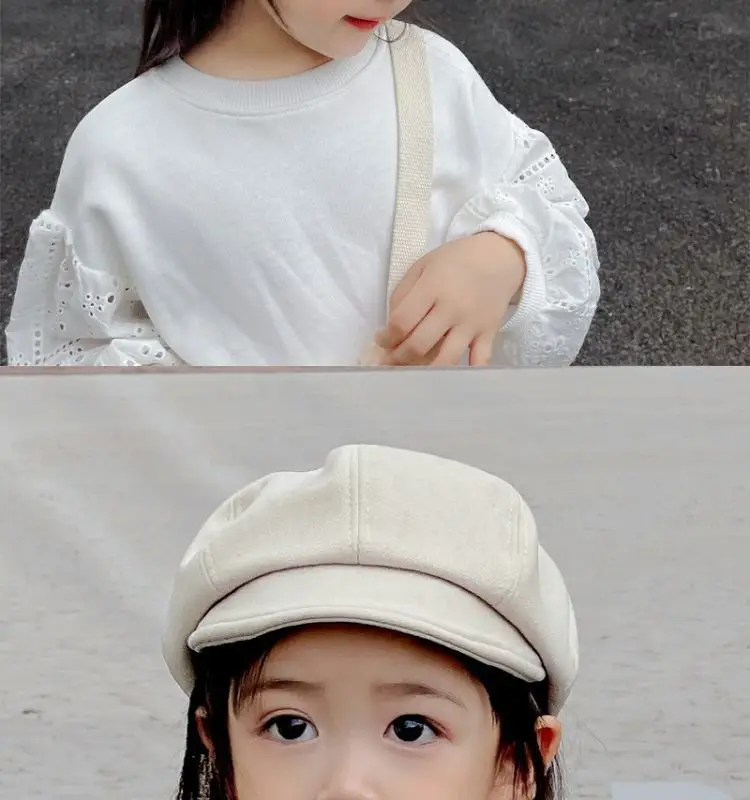 Girls Peaked Cap Winter Warm Windproof Kids — feature 14