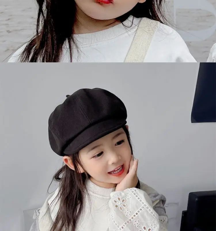 Girls Peaked Cap Winter Warm Windproof Kids — feature 17