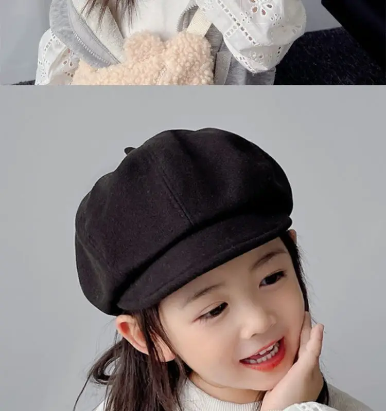 Girls Peaked Cap Winter Warm Windproof Kids — feature 18