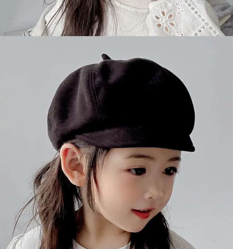 Girls Peaked Cap Winter Warm Windproof Kids — feature 19