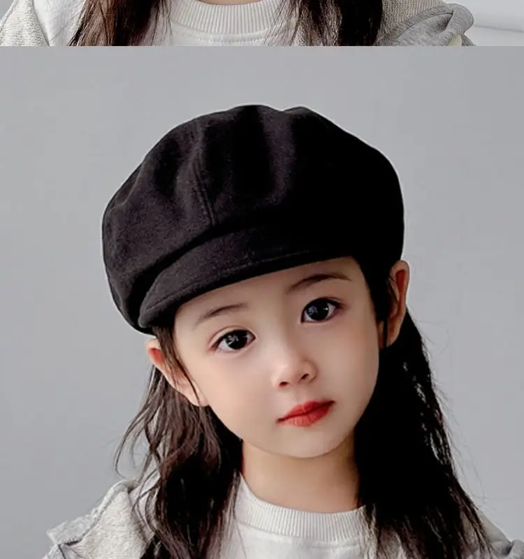 Girls Peaked Cap Winter Warm Windproof Kids — feature 20
