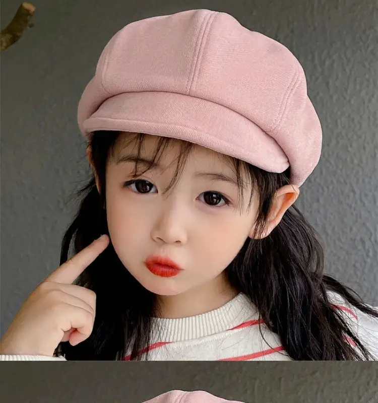 Girls Peaked Cap Winter Warm Windproof Kids — feature 21
