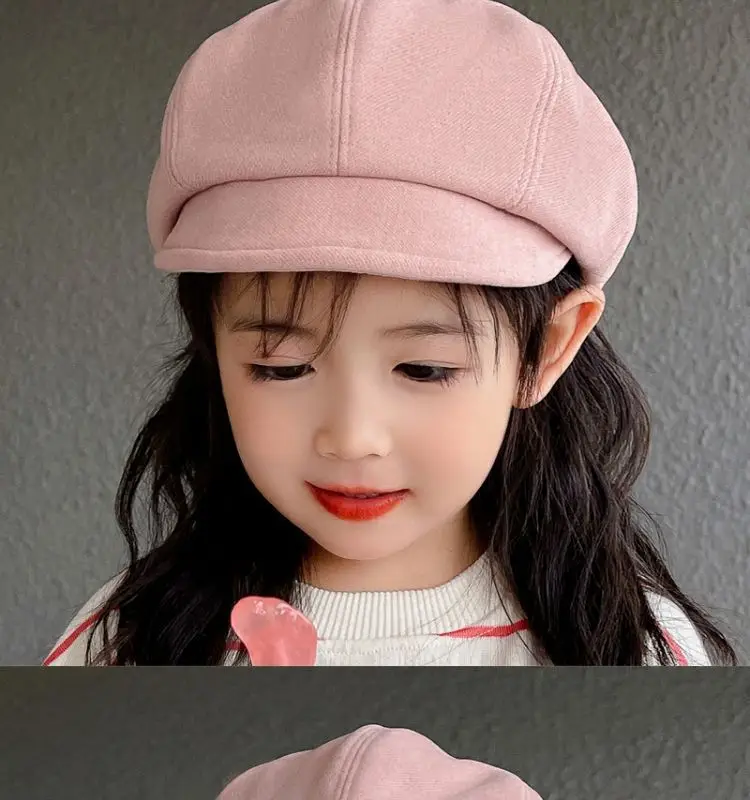 Girls Peaked Cap Winter Warm Windproof Kids — feature 22