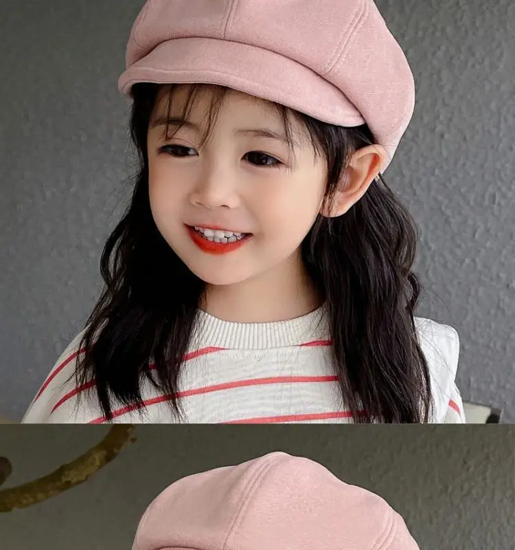 Girls Peaked Cap Winter Warm Windproof Kids — feature 23