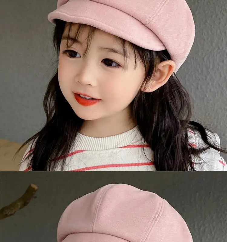 Girls Peaked Cap Winter Warm Windproof Kids — feature 24