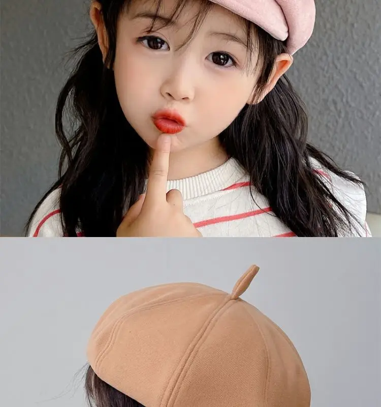 Girls Peaked Cap Winter Warm Windproof Kids — feature 26