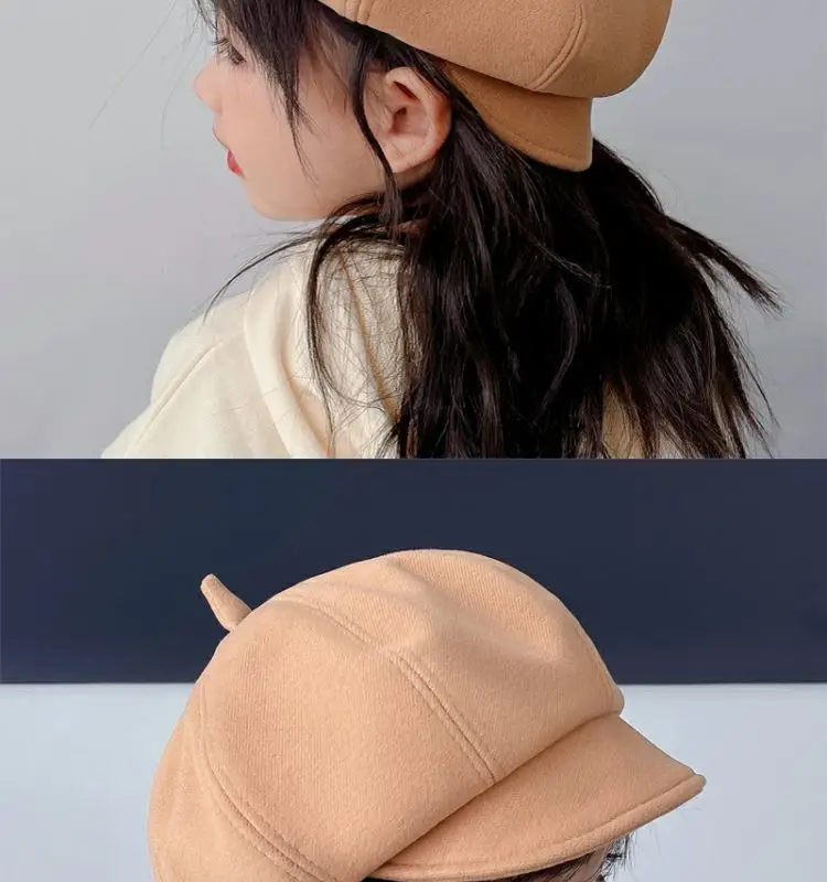 Girls Peaked Cap Winter Warm Windproof Kids — feature 27