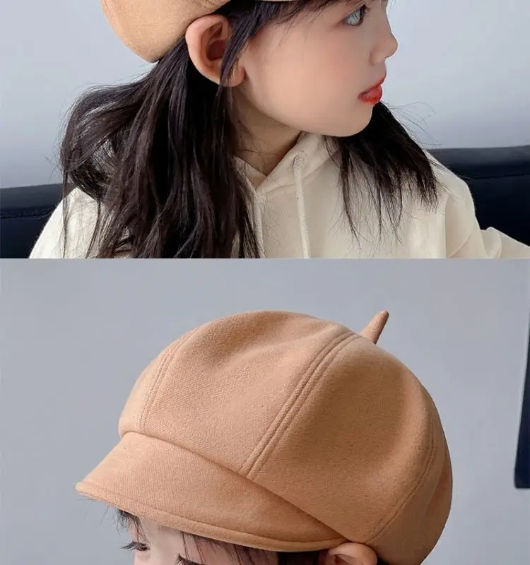 Girls Peaked Cap Winter Warm Windproof Kids — feature 28
