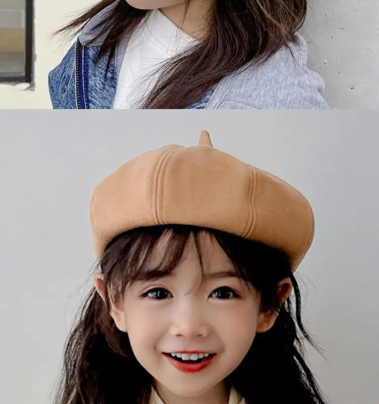 Girls Peaked Cap Winter Warm Windproof Kids — feature 31