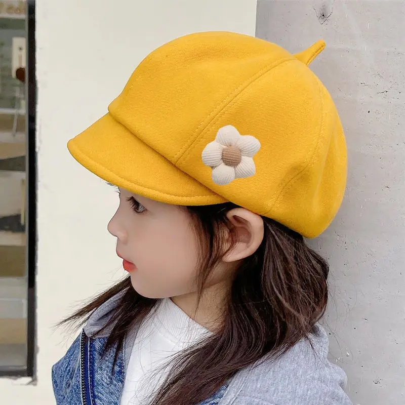 Girls Peaked Cap Winter Warm Windproof Kids