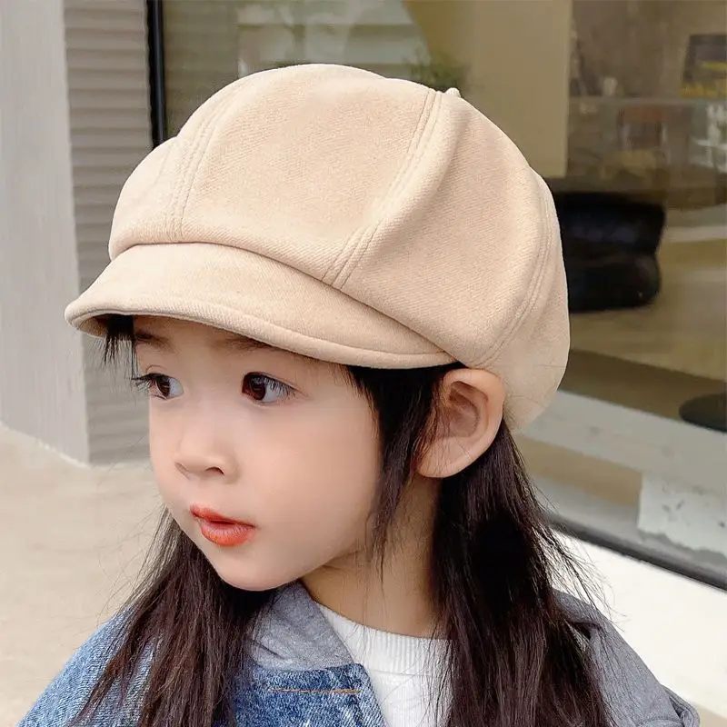 Girls Peaked Cap Winter Warm Windproof Kids