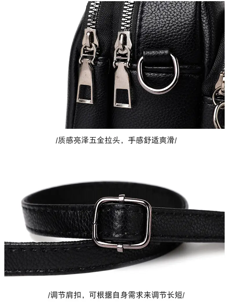 Crossbody Phone Bag for Women with Rivet Zipper & Leather Strap — feature 20