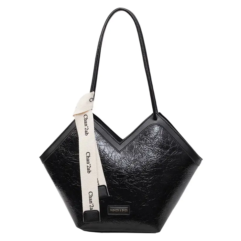 2025 Large Capacity Women's Tote Bag with Leather Trim - Image 9