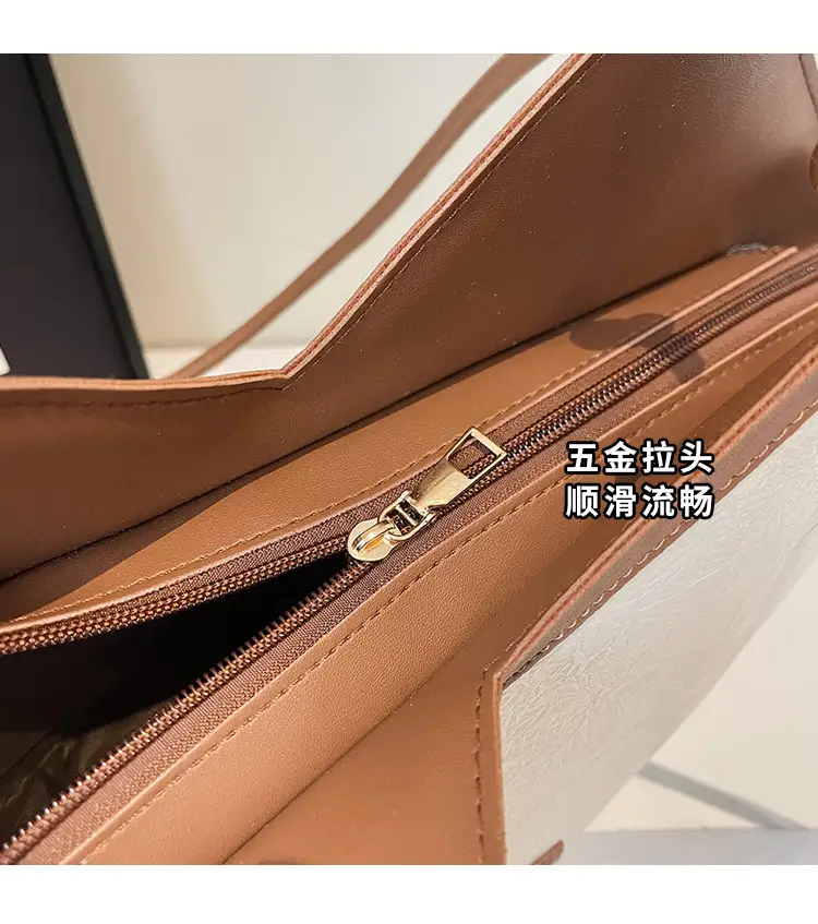 2025 Large Capacity Women's Tote Bag with Leather Trim — feature 7