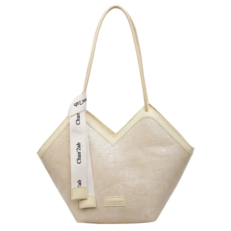 2025 Large Capacity Women's Tote Bag with Leather Trim - Image 3