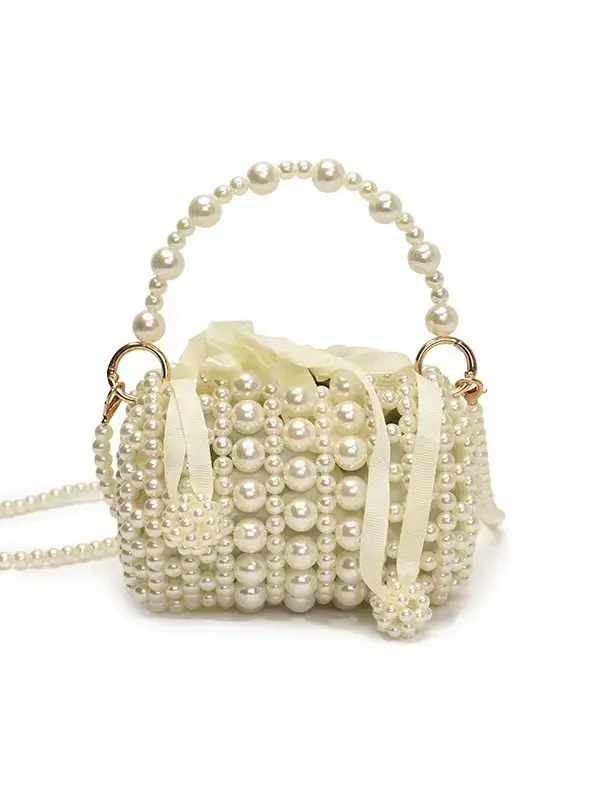 Pearl Woven Princess Handbag for Girls 2025 - Image 6