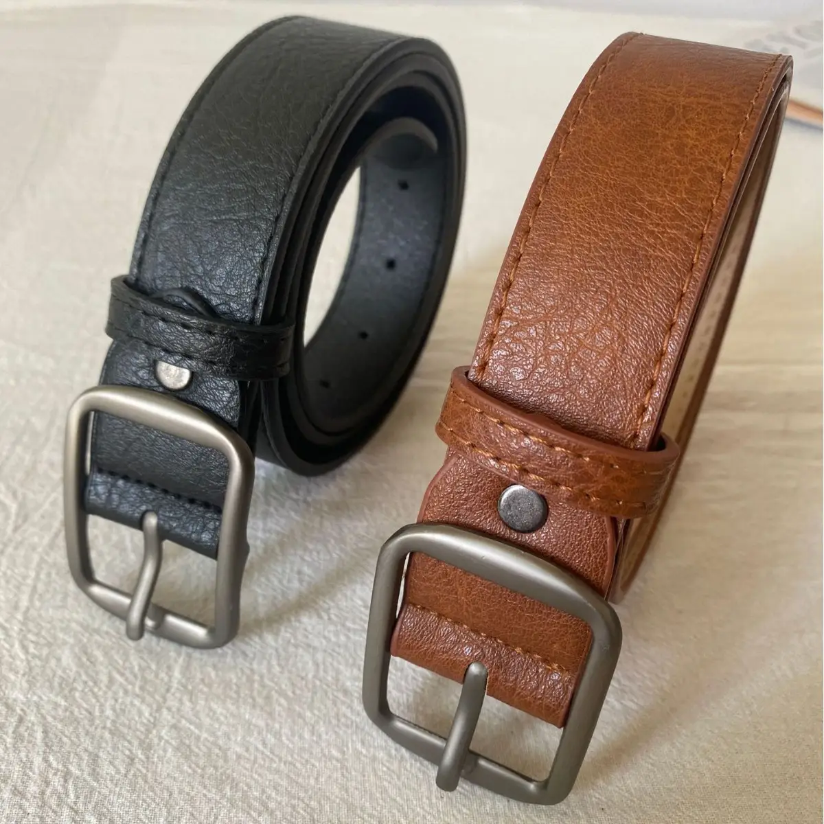 Cross-Border Women's Belt Black Brown 2024 New Men's Jeans