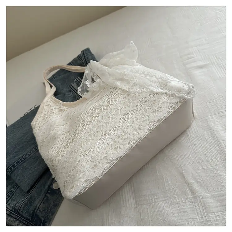 Women Lace Shoulder Bag Cream Large Capacity Summer Fashion — feature 8