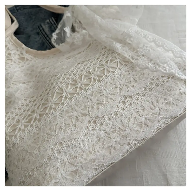 Women Lace Shoulder Bag Cream Large Capacity Summer Fashion — feature 9