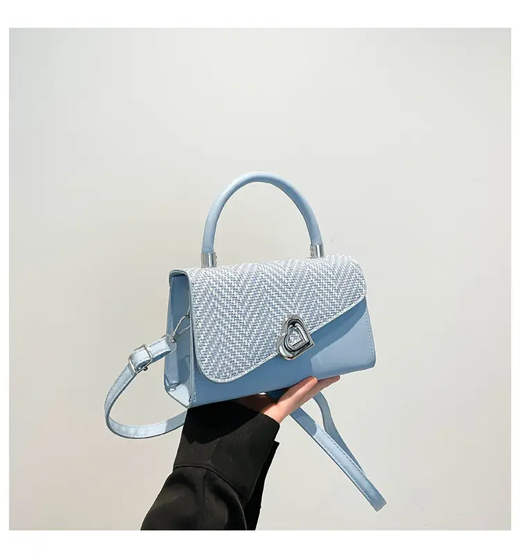 Trendy Beige Patchwork Shoulder Bag with Detachable Strap — feature 30