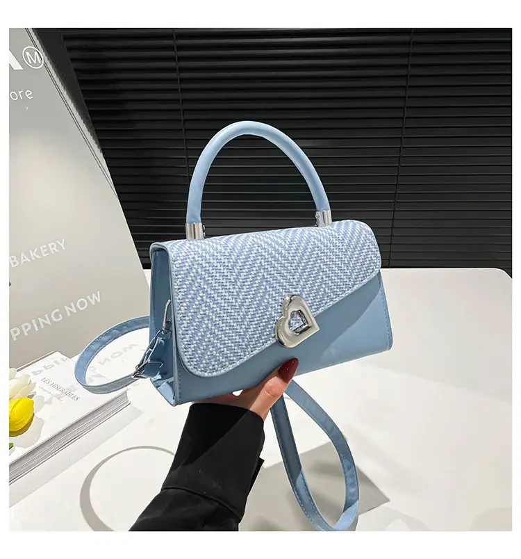 Trendy Beige Patchwork Shoulder Bag with Detachable Strap