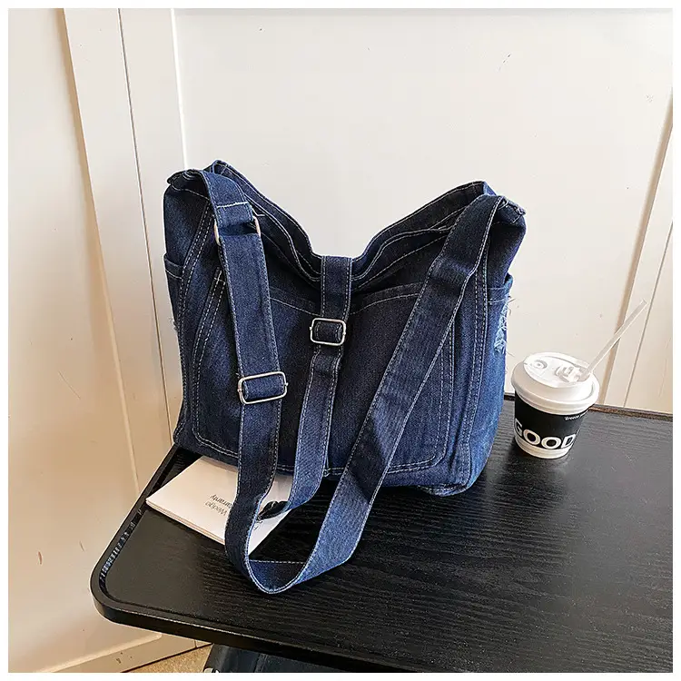Women Denim Shoulder Bag Large Capacity Korean Style — feature 21