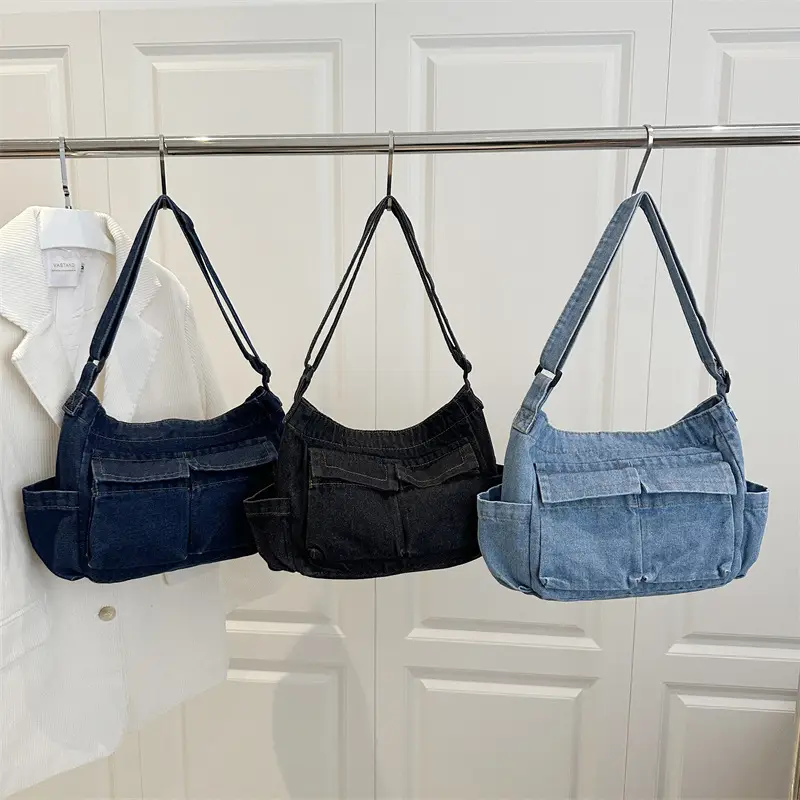 Lightweight Denim Shoulder Crossbody Bag Blue 2025 - Image 7