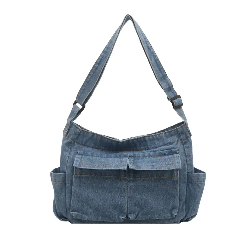 Lightweight Denim Shoulder Crossbody Bag Blue 2025 - Image 8