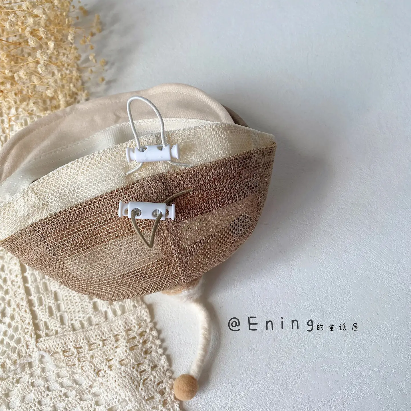 Cute Mesh Infant Hat with Peaked Cap and Eyes - Image 6