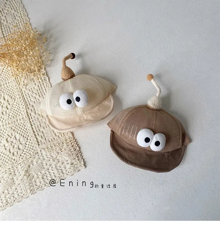 Cute Mesh Infant Hat with Peaked Cap and Eyes — feature 12
