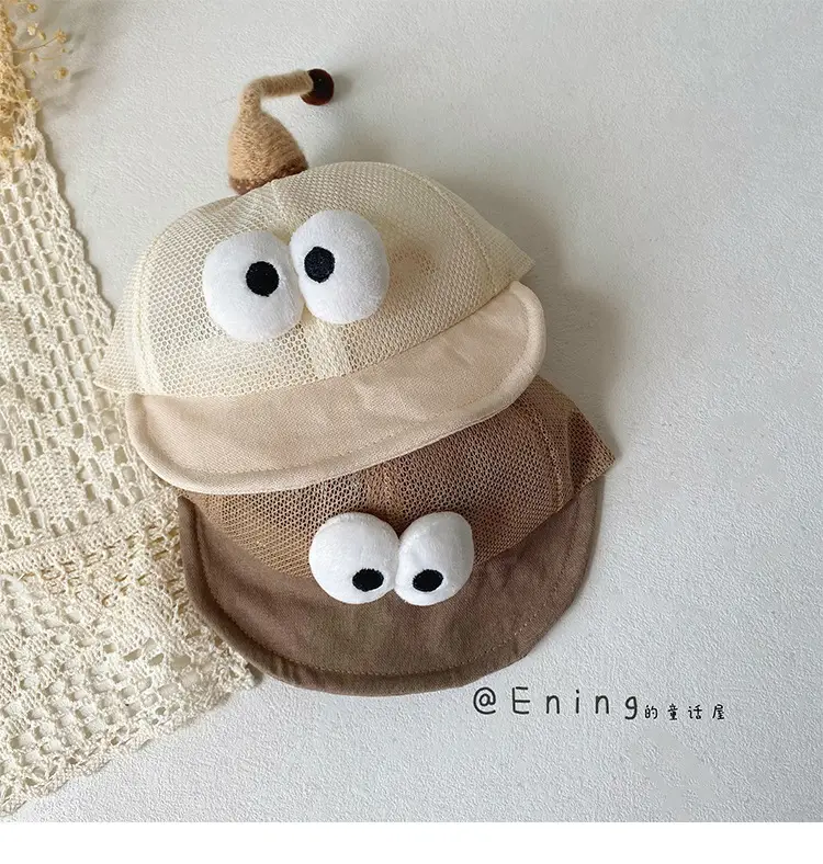 Cute Mesh Infant Hat with Peaked Cap and Eyes — feature 13