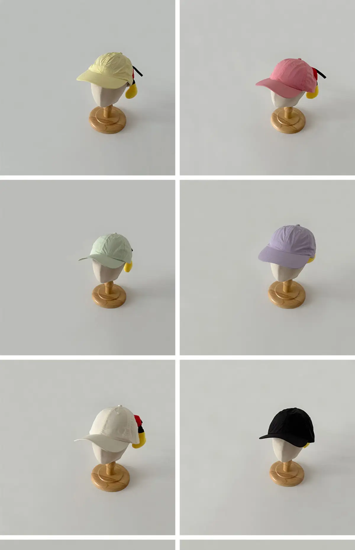 Cute Cartoon Butt Duck Cap for Kids Pink Yellow — feature 13